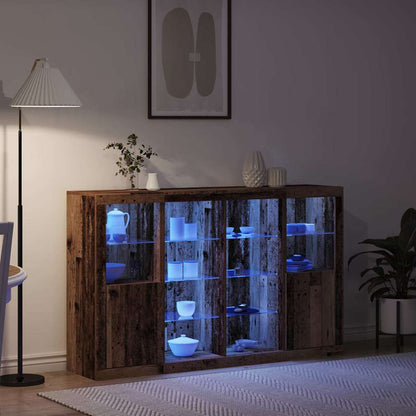 Madia LED Legno vecchio 163 x 37 x 100 cm Legno multistrato