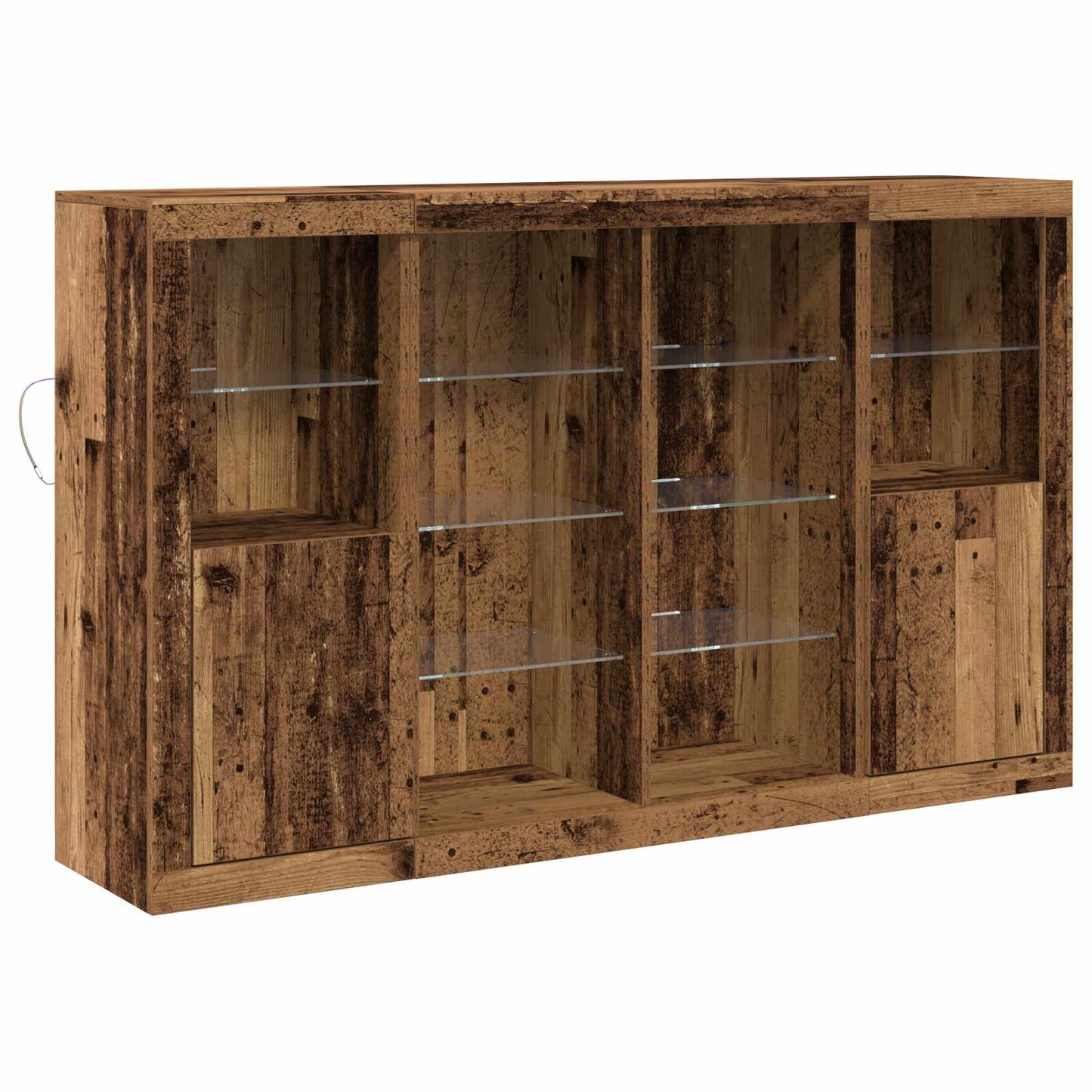 Madia LED Legno vecchio 163 x 37 x 100 cm Legno multistrato