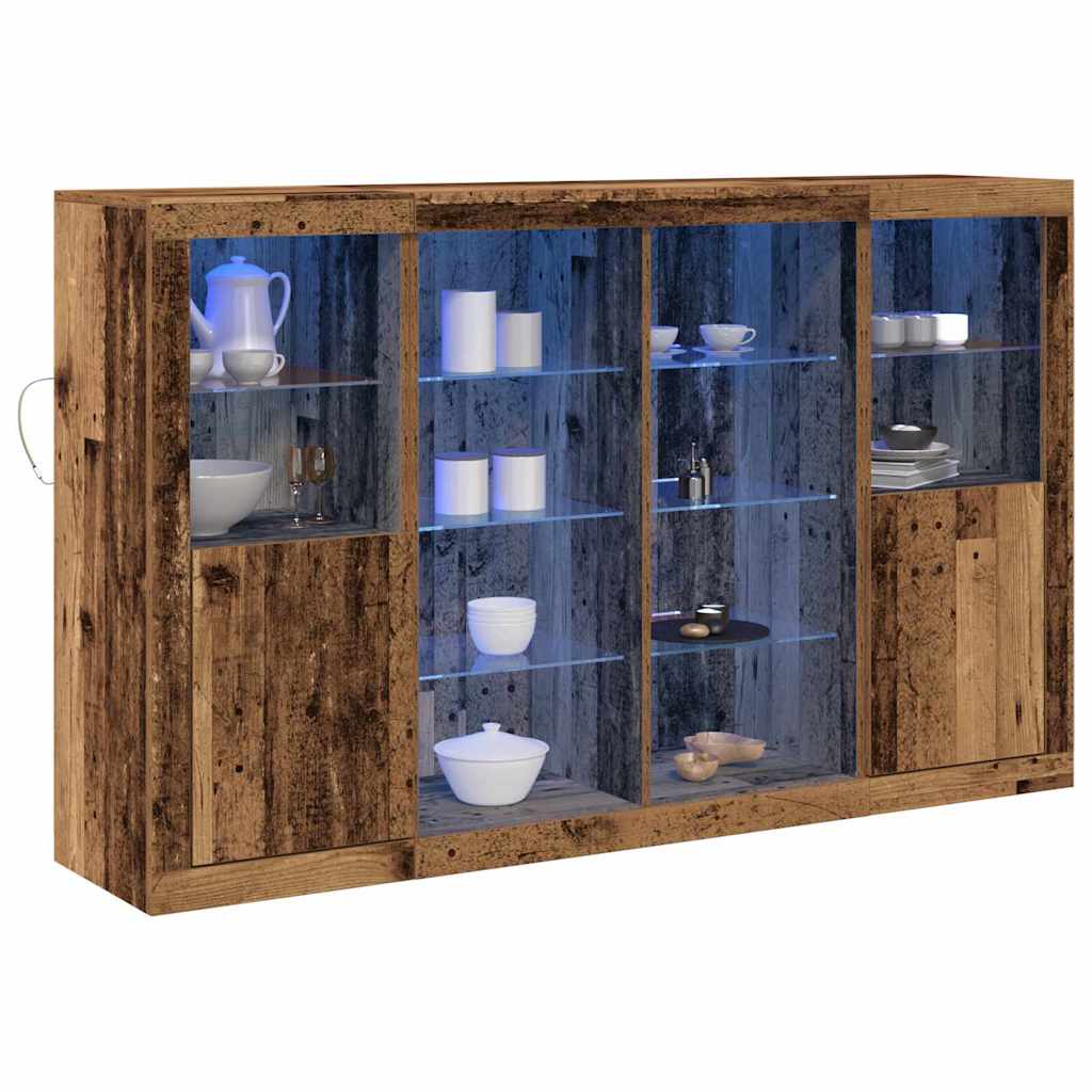 Madia LED Legno vecchio 163 x 37 x 100 cm Legno multistrato