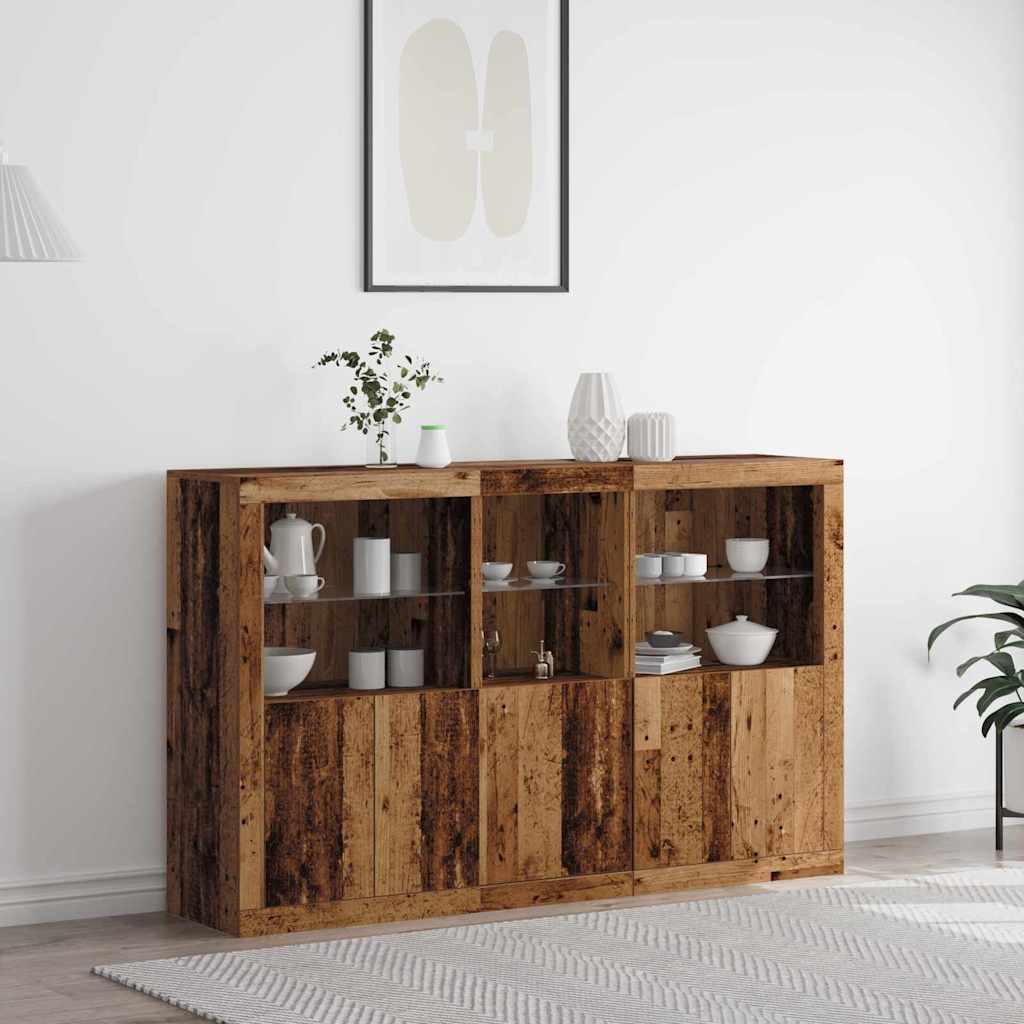 Madia LED Legno vecchio 162 x 37 x 100 cm Legno multistrato