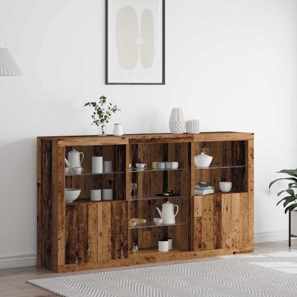 Madia LED Legno vecchio 181,5 x 37 x 100 cm Legno multistrato