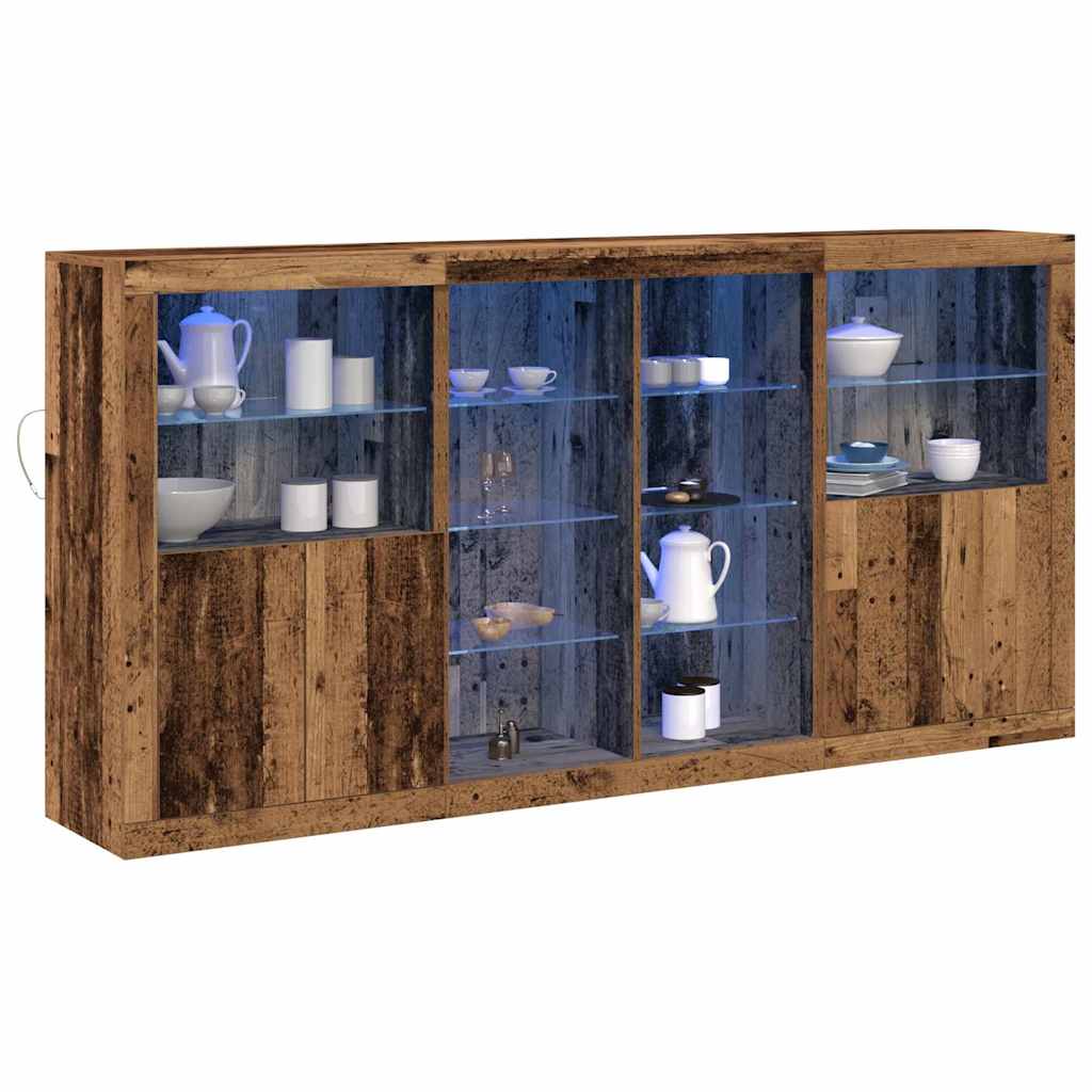 Madia LED 3 pcs Legno vecchio 202 x 37 x 100 cm