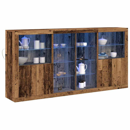 Madia LED 3 pcs Legno vecchio 202 x 37 x 100 cm