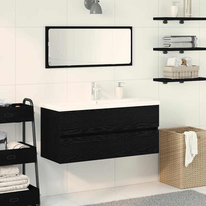 Armadio per Lavabo da Bagno Rovere Nero 80 x 39 x 62 cm