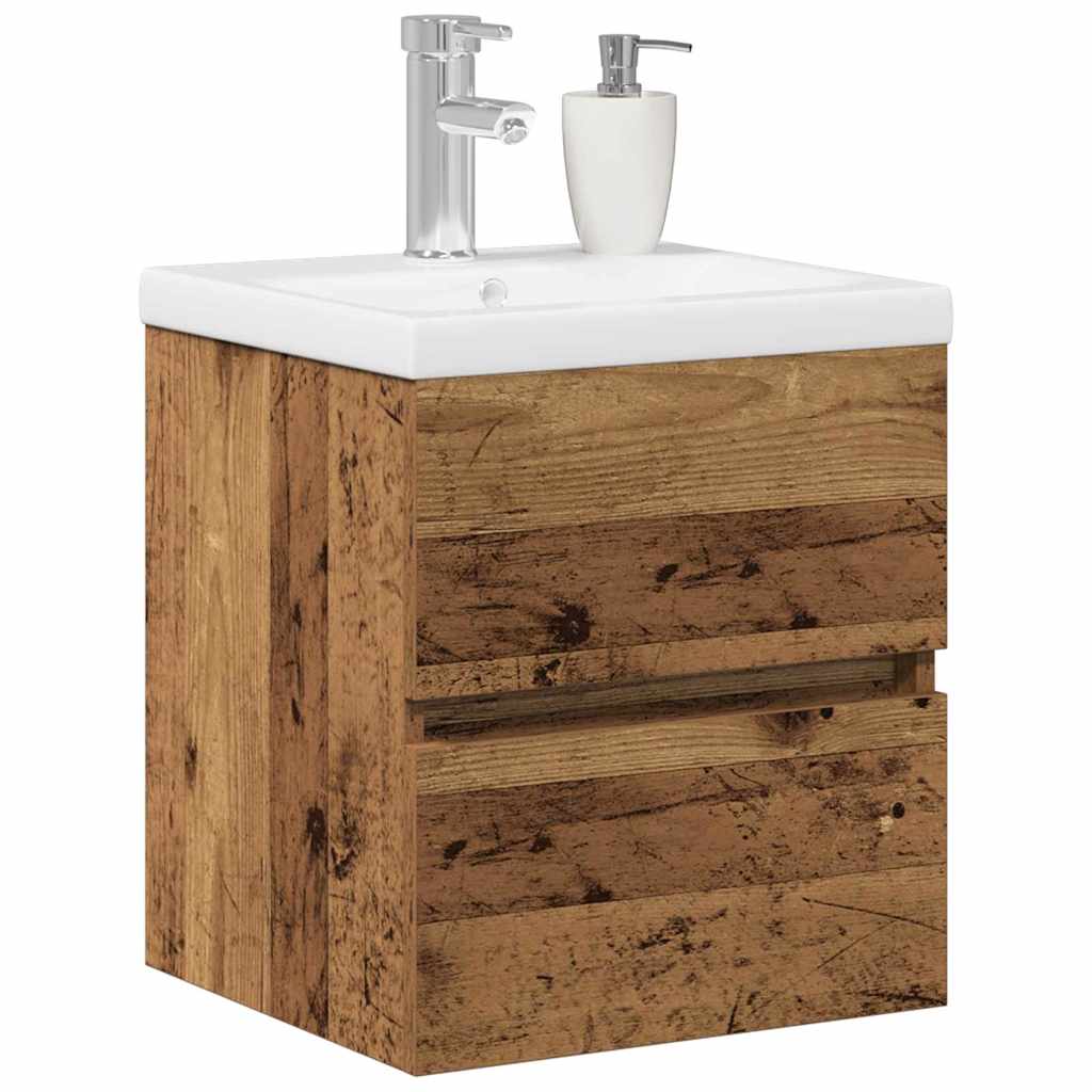 Armadio per Lavabo da Bagno Rovere Nero 80 x 39 x 62 cm