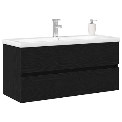 Armadio per Lavabo da Bagno Rovere Nero 100 x 39 x 62 cm