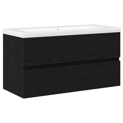 Armadio per Lavabo da Bagno Rovere Nero 80 x 39 x 62 cm