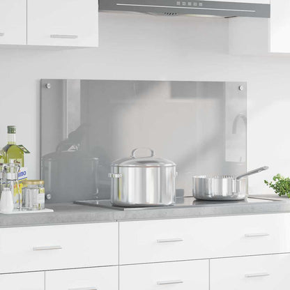 Schienale da cucina Grigio chiaro 100 x 50 cm vetro temperato