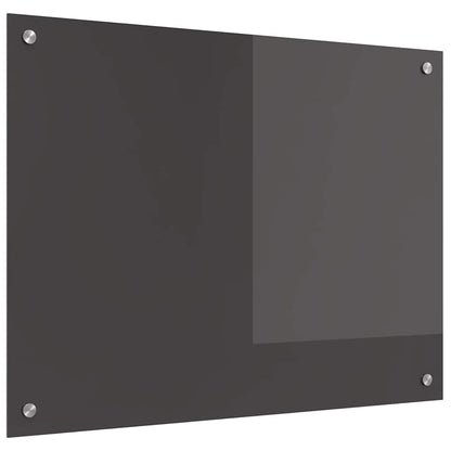 Schienale da cucina Grigio scuro 80 x 60 cm vetro temperato