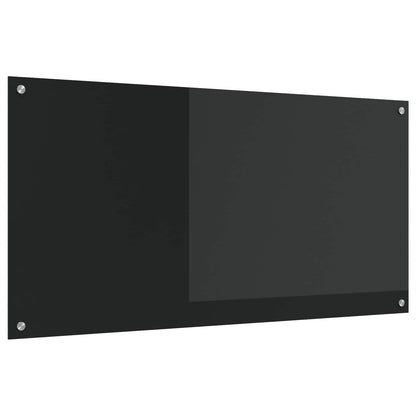 Schienale da cucina Nero 120 x 60 cm vetro temperato