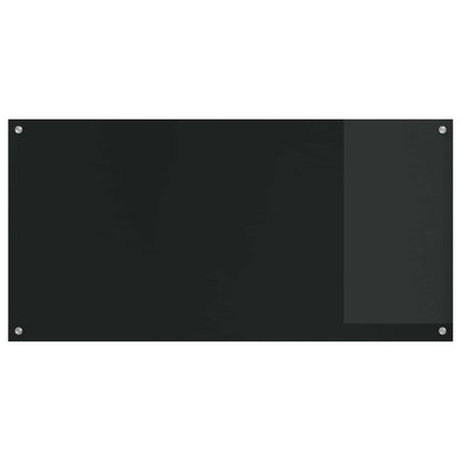 Schienale da cucina Nero 120 x 60 cm vetro temperato