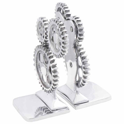 Fermalibri 2 pcs Argento 10 x 10 x 22 cm Alluminio