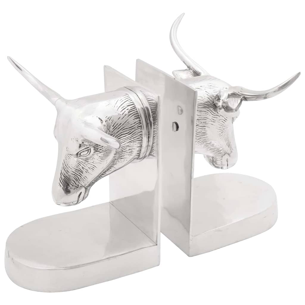 Fermalibri 2 pcs Argento 21,5 x 15,5 x 20 cm Alluminio