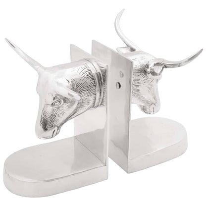 Fermalibri 2 pcs Argento 21,5 x 15,5 x 20 cm Alluminio
