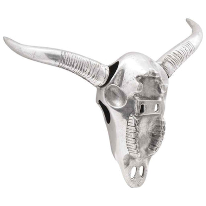 Teschio di toro Argento 49 x 10 x 36 cm Alluminio