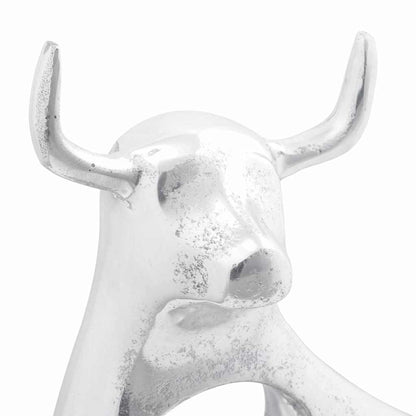 Scultura di toro Argento 22 x 9.5 x 34 cm Alluminio