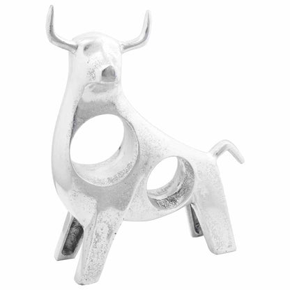 Scultura di toro Argento 22 x 9.5 x 34 cm Alluminio