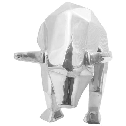 Scultura di toro Argento 74 x 23 x 39 cm Alluminio
