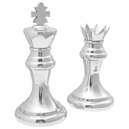 Sculture 2 pcs Argento 17 x 17 x 42 cm Alluminio