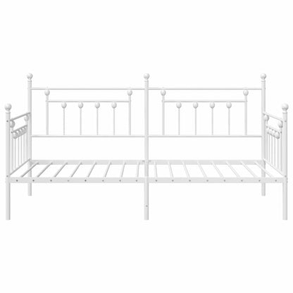 Struttura per letto di giorno Bianco 100 x 190 cm Acciaio