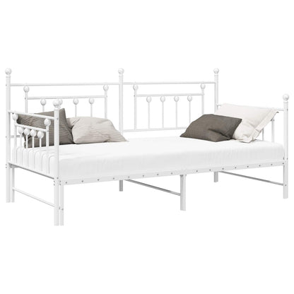 Struttura per letto di giorno Bianco 100 x 200 cm Acciaio
