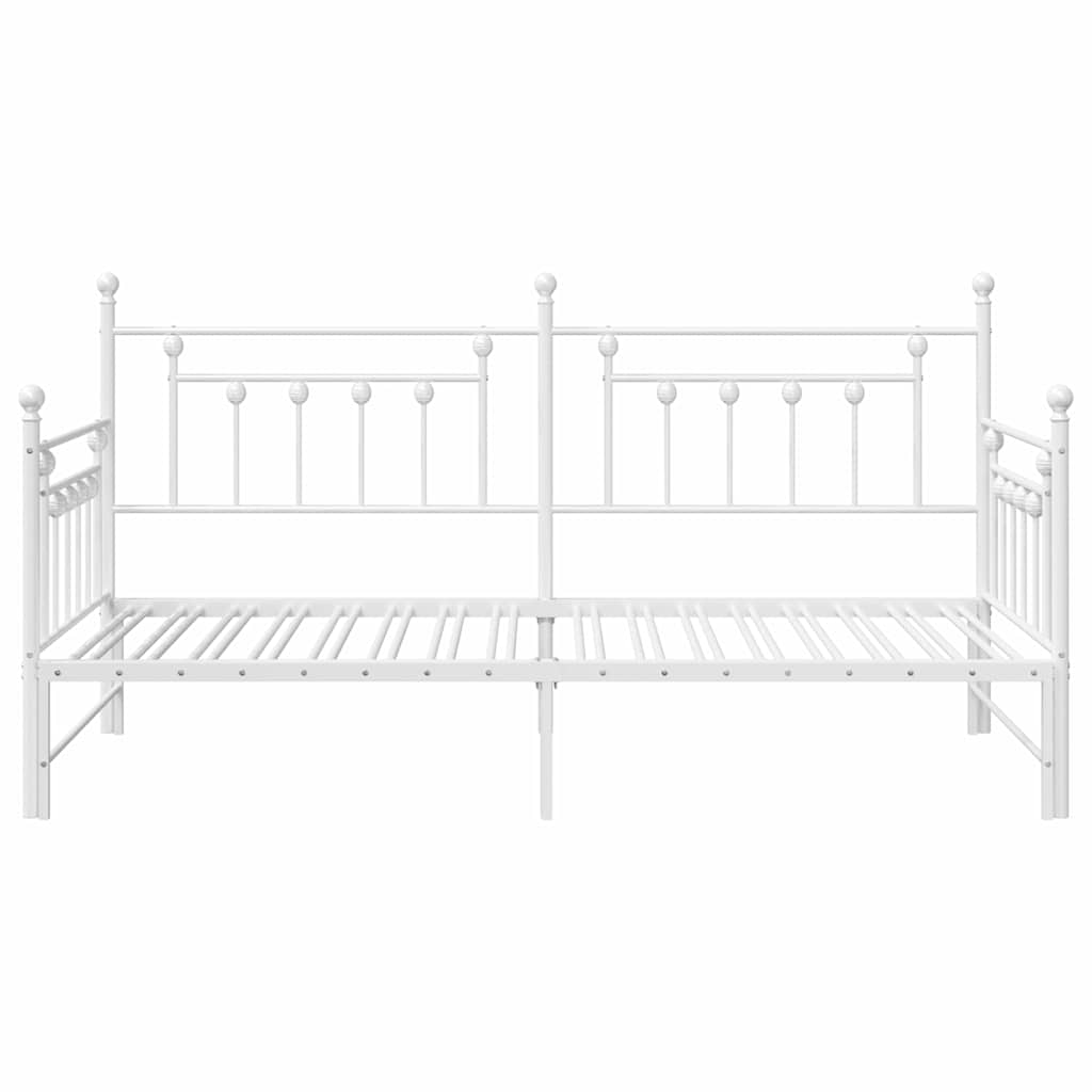 Struttura per letto di giorno Bianco 100 x 200 cm Acciaio