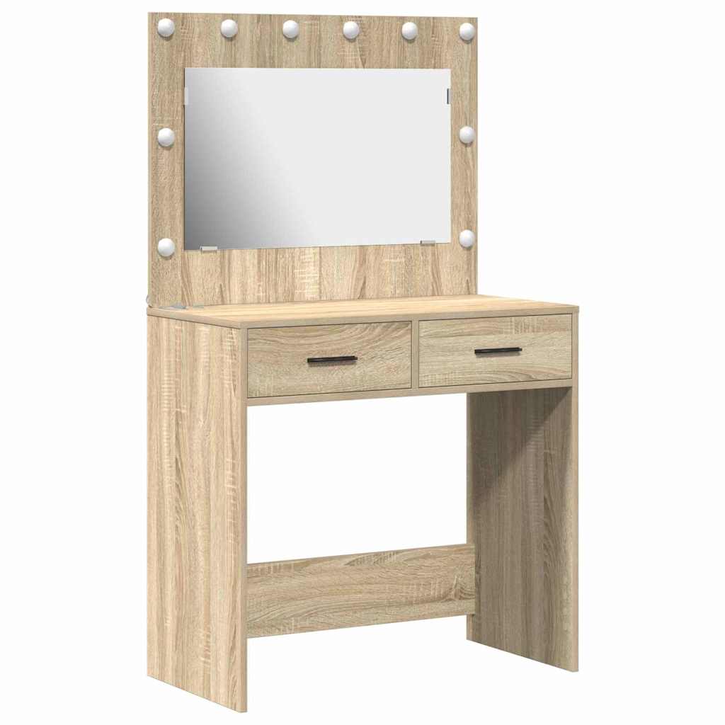 Tavolo da Trucco con cassetto Rovere Sonoma 78,5 x 41 x 135 cm