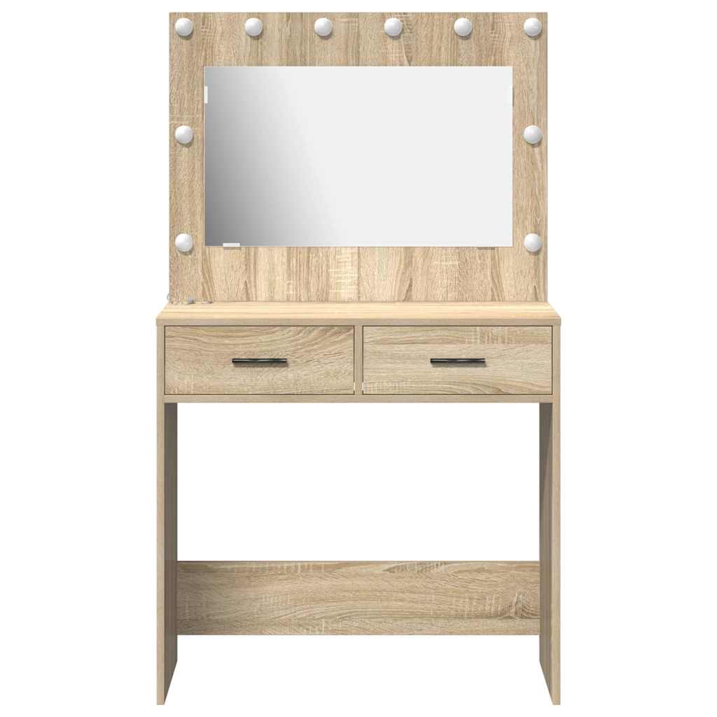Tavolo da Trucco con cassetto Rovere Sonoma 78,5 x 41 x 135 cm