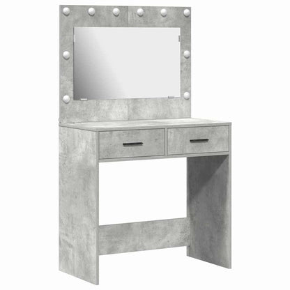 Tavolo da Trucco con cassetto Grigio cemento 78,5 x 41 x 135 cm