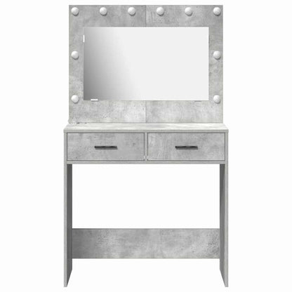 Tavolo da Trucco con cassetto Grigio cemento 78,5 x 41 x 135 cm