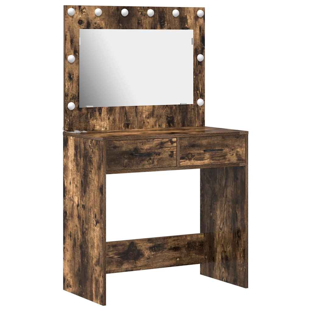 Tavolo da Trucco con cassetto Rovere fumÃ© 78,5 x 41 x 135 cm