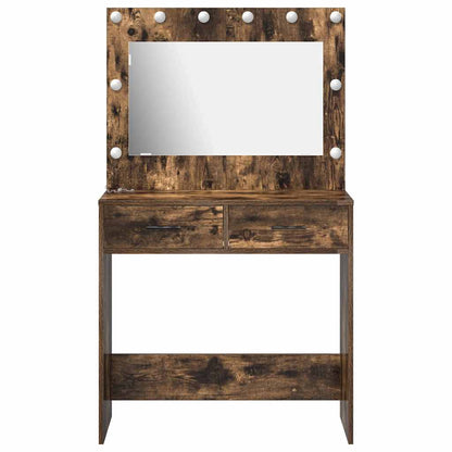 Tavolo da Trucco con cassetto Rovere fumÃ© 78,5 x 41 x 135 cm