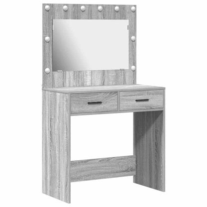 Tavolo da Trucco con cassetto Grigio Sonoma 78,5 x 41 x 135 cm