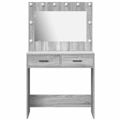 Tavolo da Trucco con cassetto Grigio Sonoma 78,5 x 41 x 135 cm