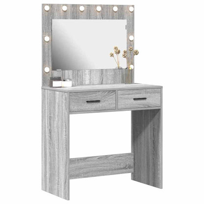 Tavolo da Trucco con cassetto Grigio Sonoma 78,5 x 41 x 135 cm