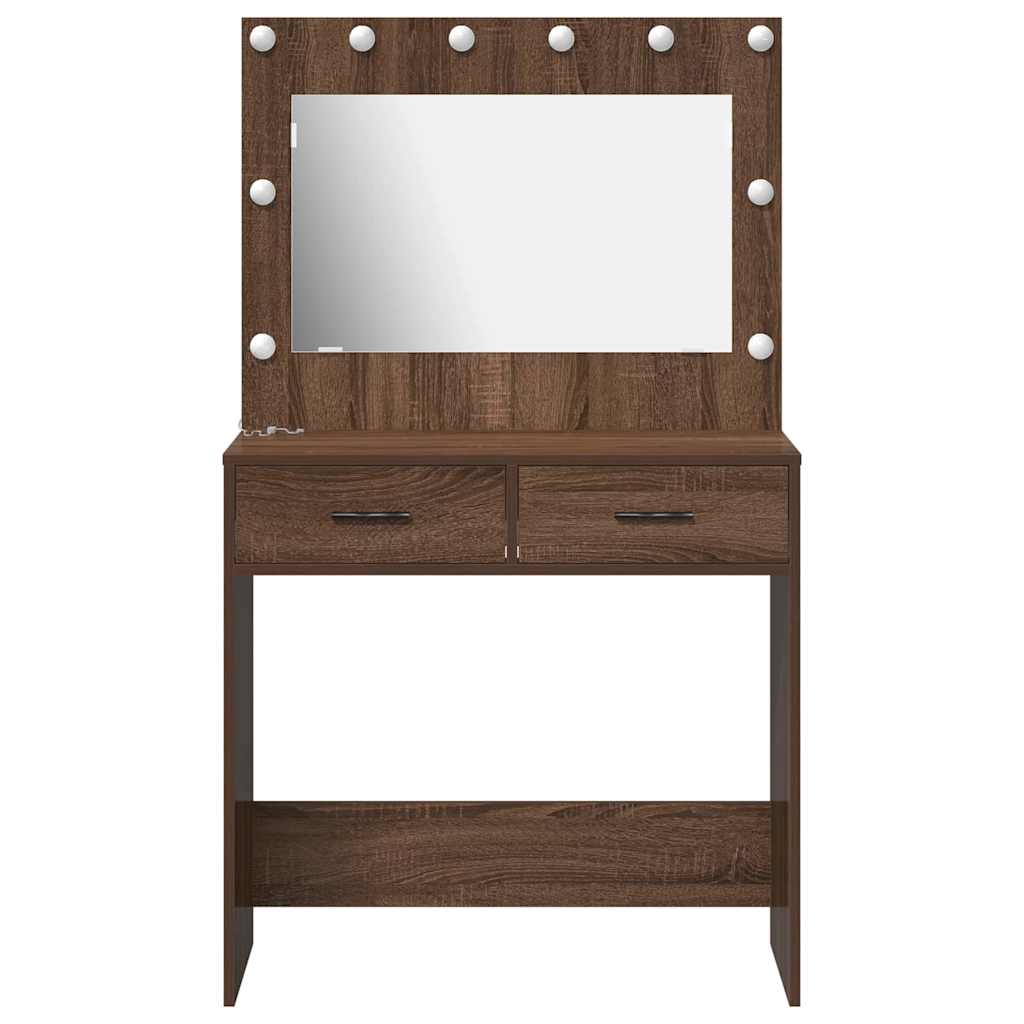 Tavolo da Trucco con cassetto Rovere Marrone 78,5 x 41 x 135 cm