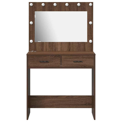 Tavolo da Trucco con cassetto Rovere Marrone 78,5 x 41 x 135 cm