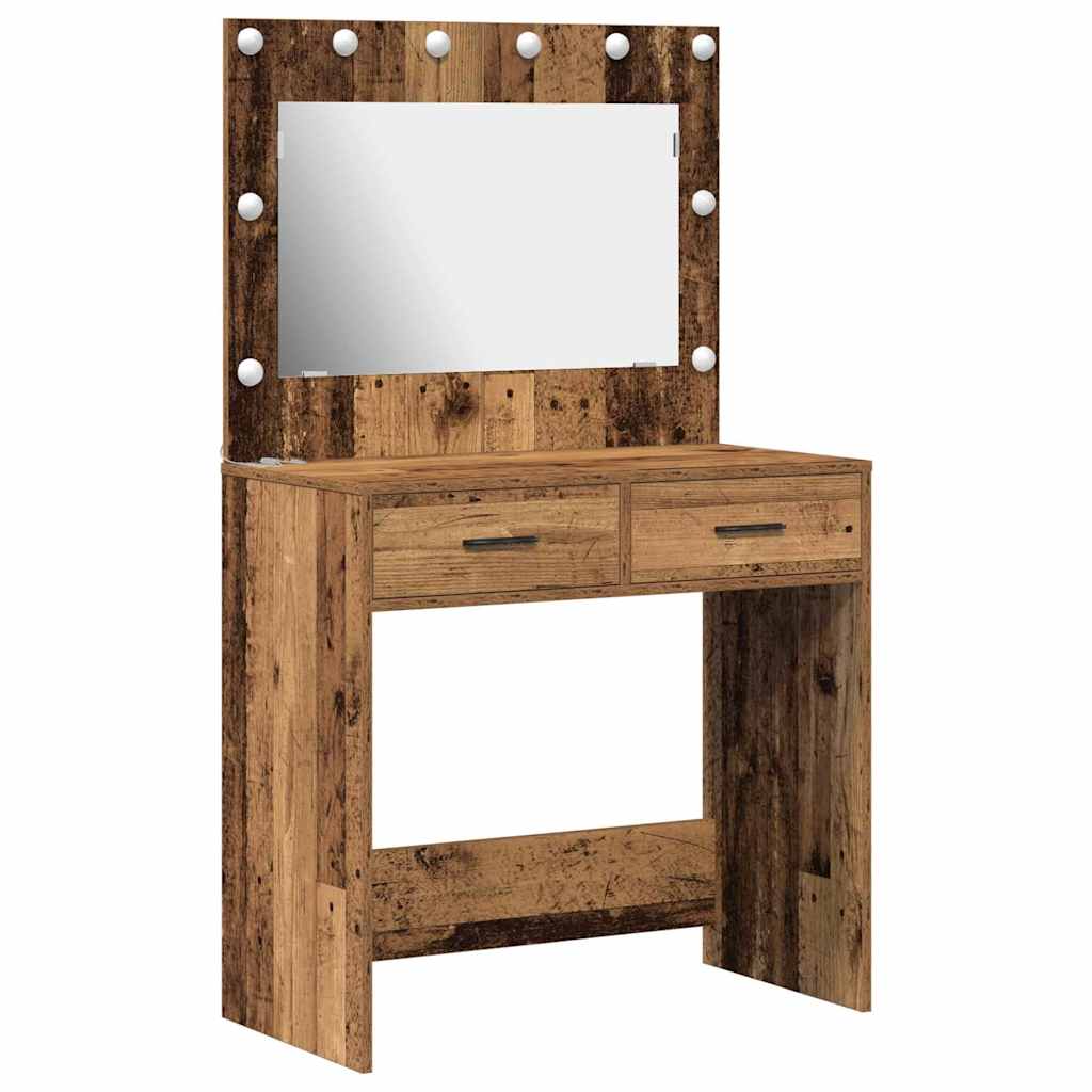 Tavolo da Trucco con cassetto Legno vecchio 78,5 x 41 x 135 cm