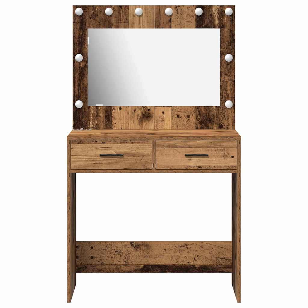 Tavolo da Trucco con cassetto Legno vecchio 78,5 x 41 x 135 cm