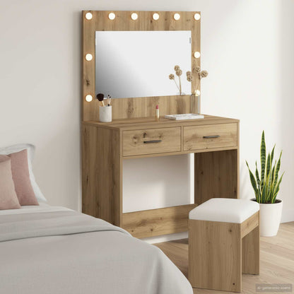 Tavolo da Trucco Rovere artigianale 78,5 x 41 x 135 cm