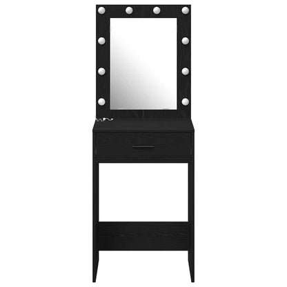 Tavolo da Trucco Rovere Nero 50 x 41 x 135 cm Legno multistrato