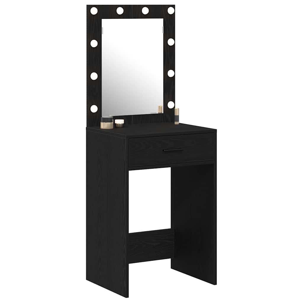Tavolo da Trucco Rovere Nero 50 x 41 x 135 cm Legno multistrato