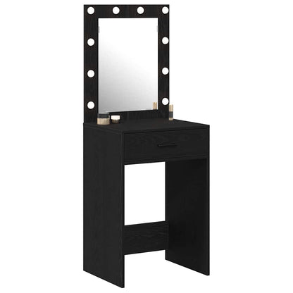 Tavolo da Trucco Rovere Nero 50 x 41 x 135 cm Legno multistrato