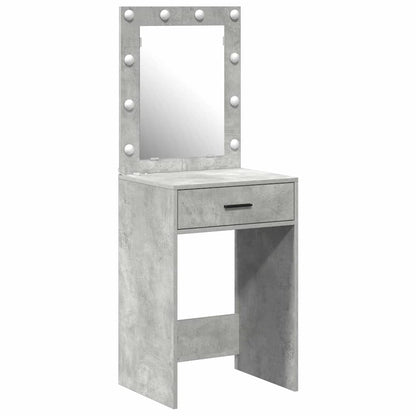 Tavolo da Trucco con cassetto Grigio cemento 50 x 41 x 135 cm