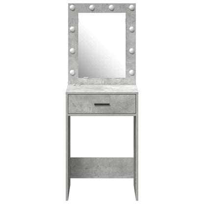 Tavolo da Trucco con cassetto Grigio cemento 50 x 41 x 135 cm