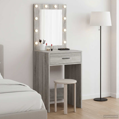 Tavolo da Trucco con cassetto Grigio Sonoma 50 x 41 x 135 cm