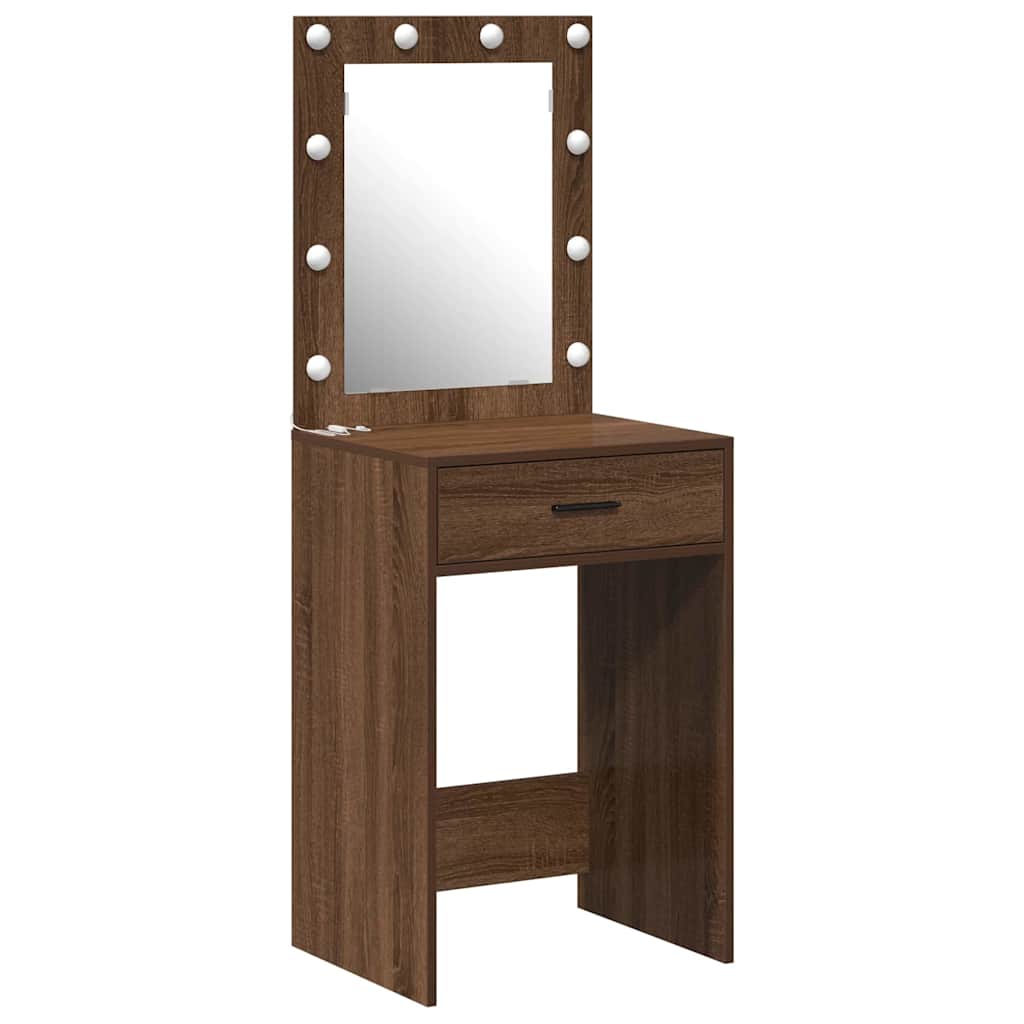 Tavolo da Trucco con cassetto Rovere Marrone 50 x 41 x 135 cm