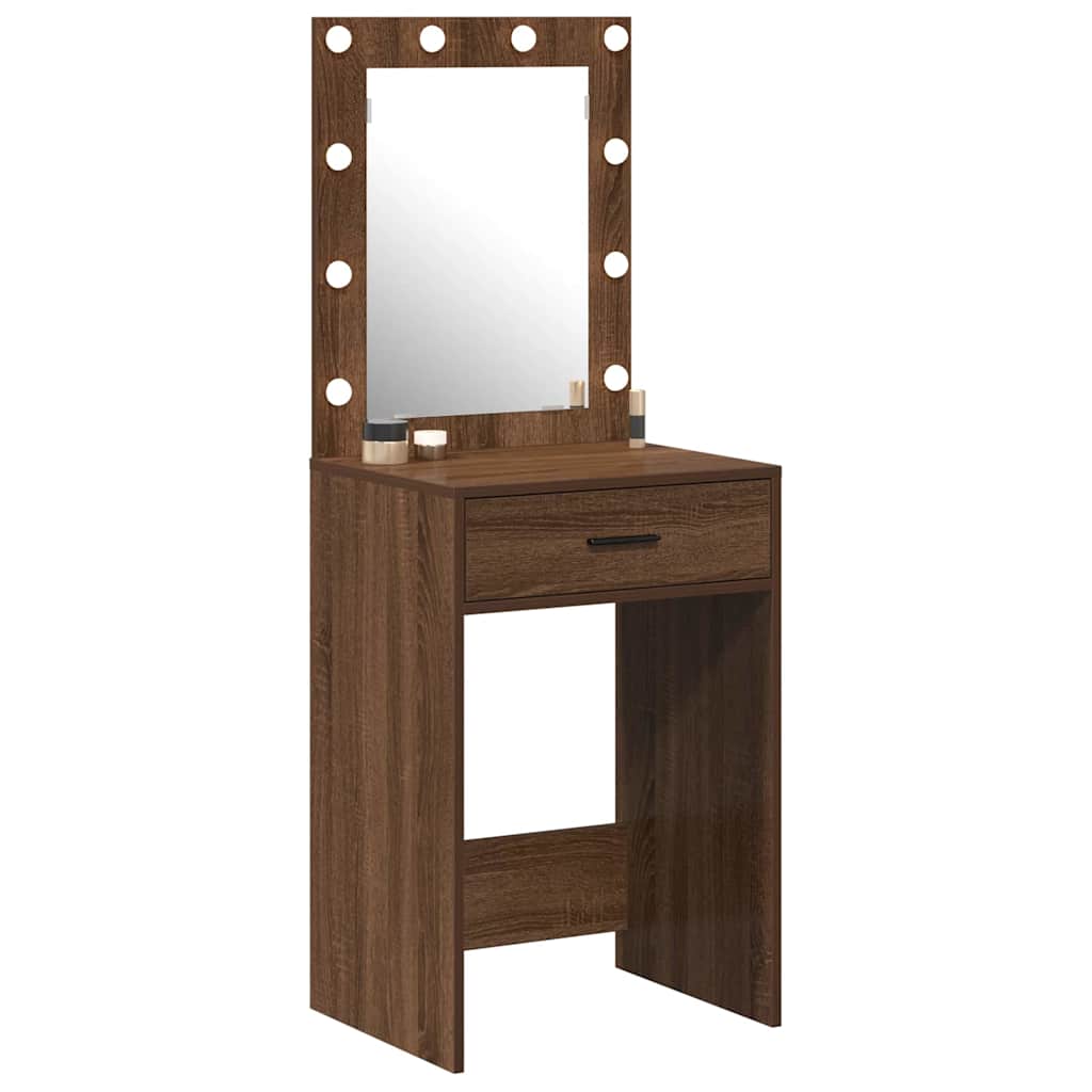 Tavolo da Trucco con cassetto Rovere Marrone 50 x 41 x 135 cm
