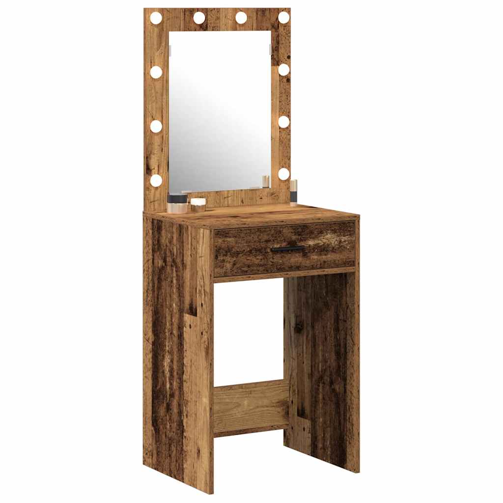 Tavolo da Trucco con cassetto Legno vecchio 50 x 41 x 135 cm
