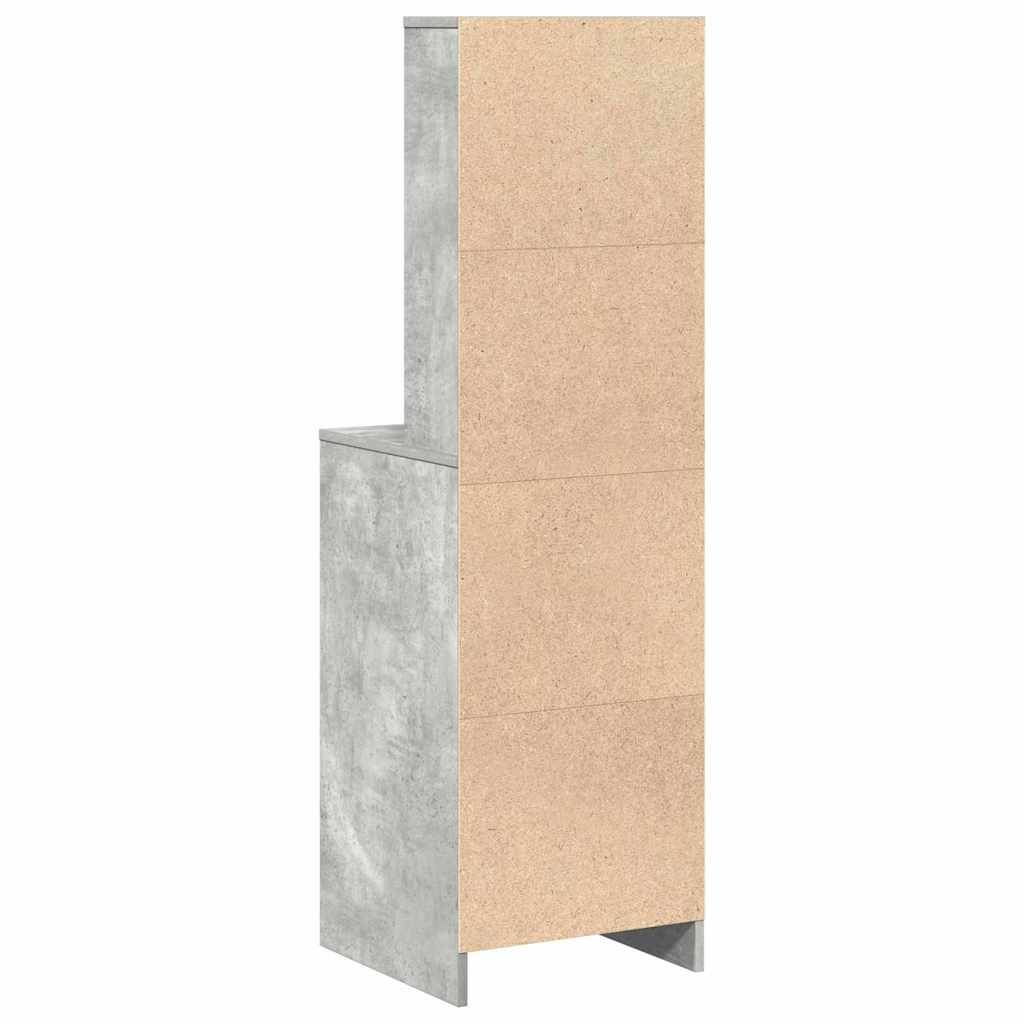 Credenza Grigio cemento 40 x 41 x 135 cm Legno multistrato